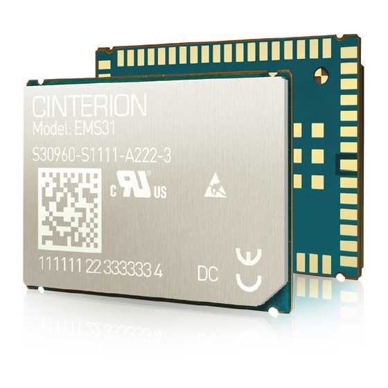 Gemalto Cinterion EMS31 User Manual