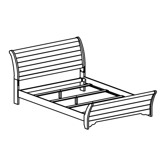 Living Spaces Cora B8100-Q-HB-RAIL Assembly Instructions