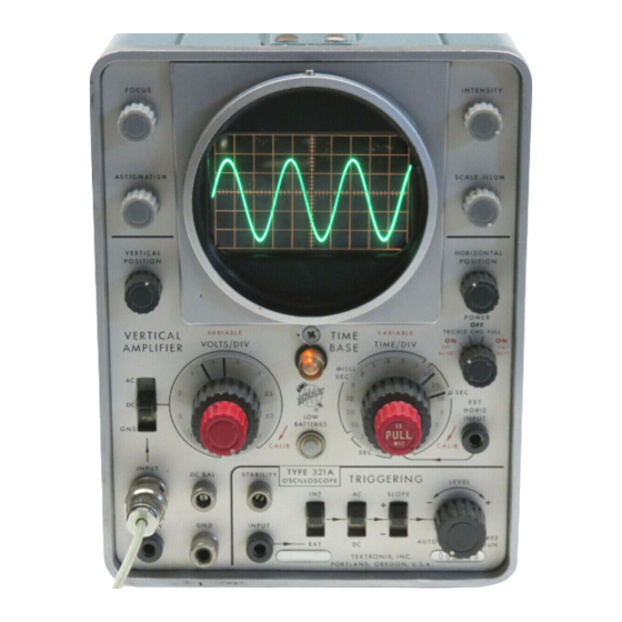 Tektronix 321 A Instruction Manual