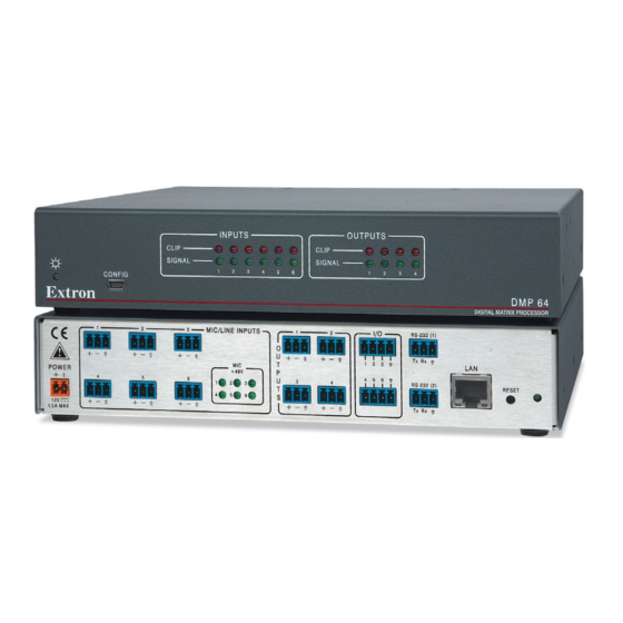 Extron electronics DMP 64 Setup Manual