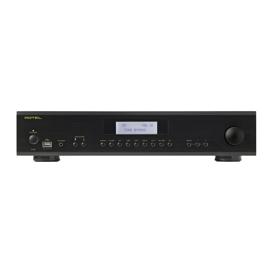 Rotel A12 Technical Information