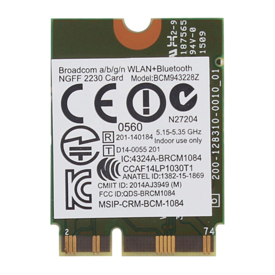 Broadcom BCM943228Z Installation Guidance