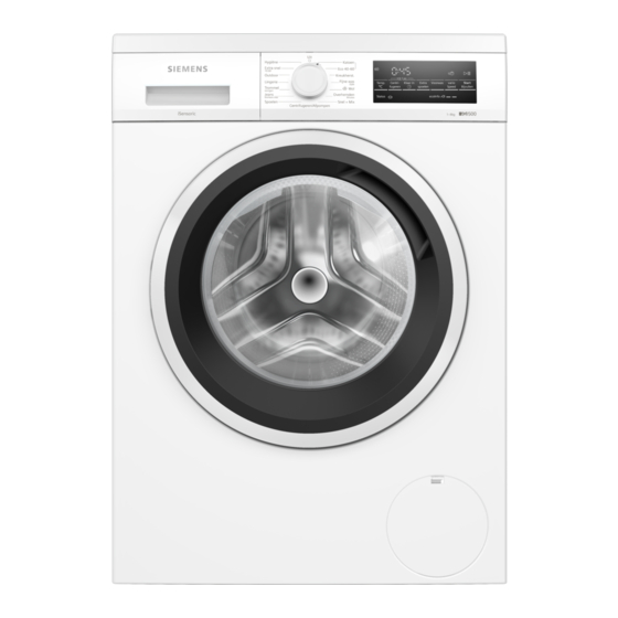 Siemens WU14UT20NL Washing Machine Manuals