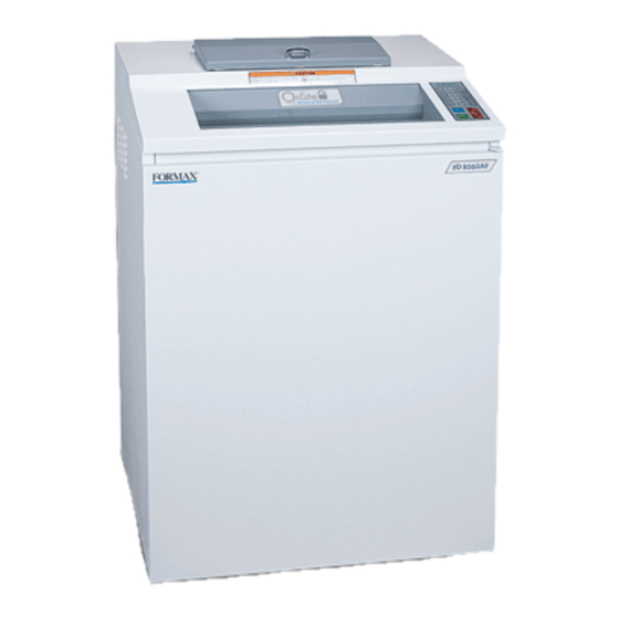 Formax FD 8502AF Maintenance Manual