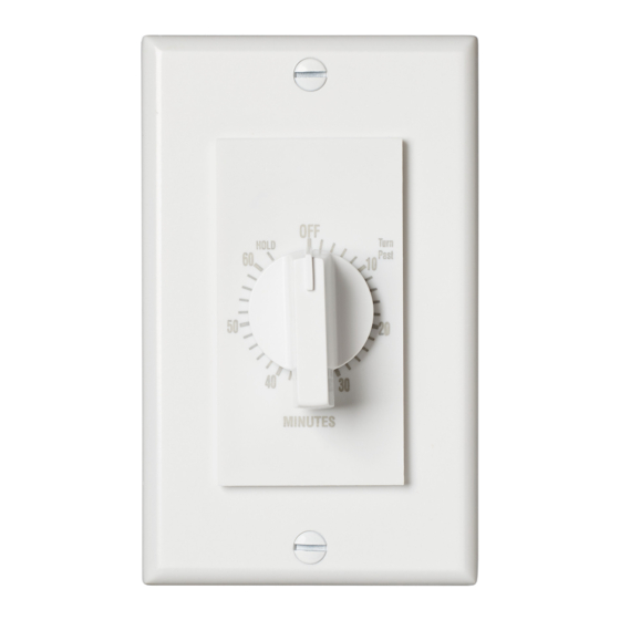 NuTone 59W Quick Manual