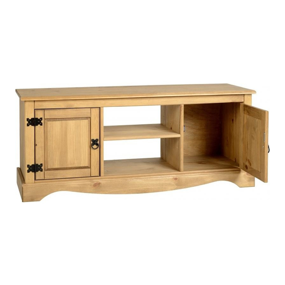 Seconique CORONA 2 DOOR FLAT SCREEN TV UNIT Assembly Instructions Manual