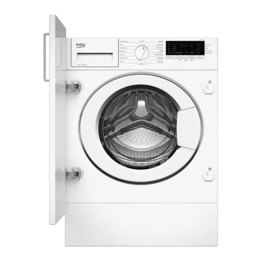 Beko WTIK72111 - Integrated 7kg Washing Machine Manual