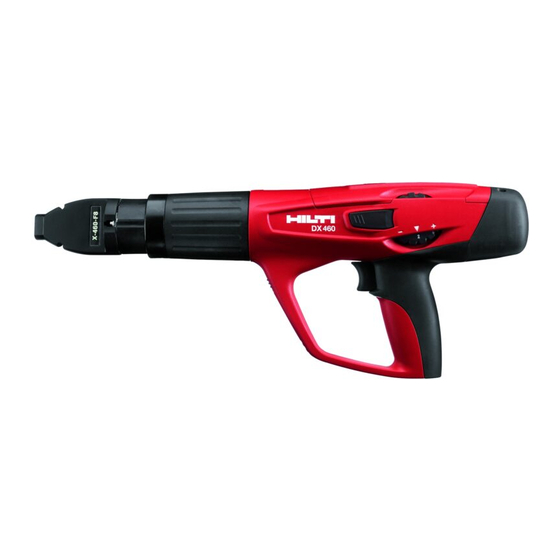 Hilti DX460 Operating Instructions Manual