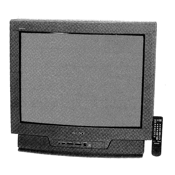 Sony KV-27TS29 Technical Service Data