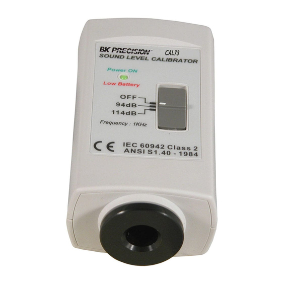 BK Precision CAL73 Manual