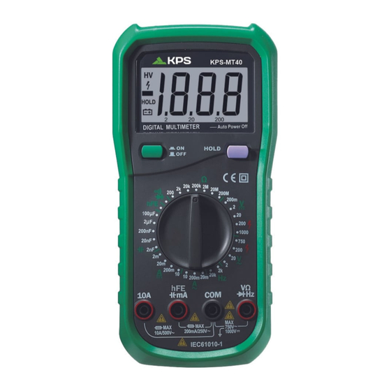 KPS -MT40 Instruction Manual