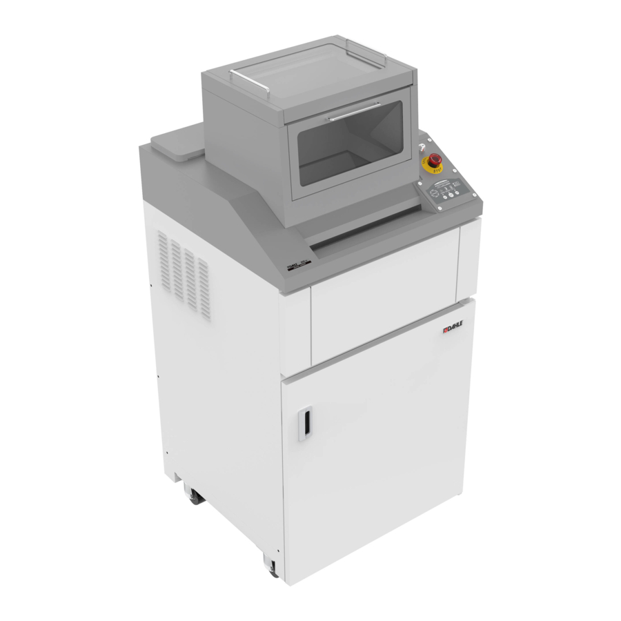 Dahle 909 HS - Industrial Shredder Manual