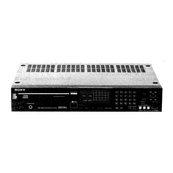 Sony MICROFILM CDP-502ES Service Manual