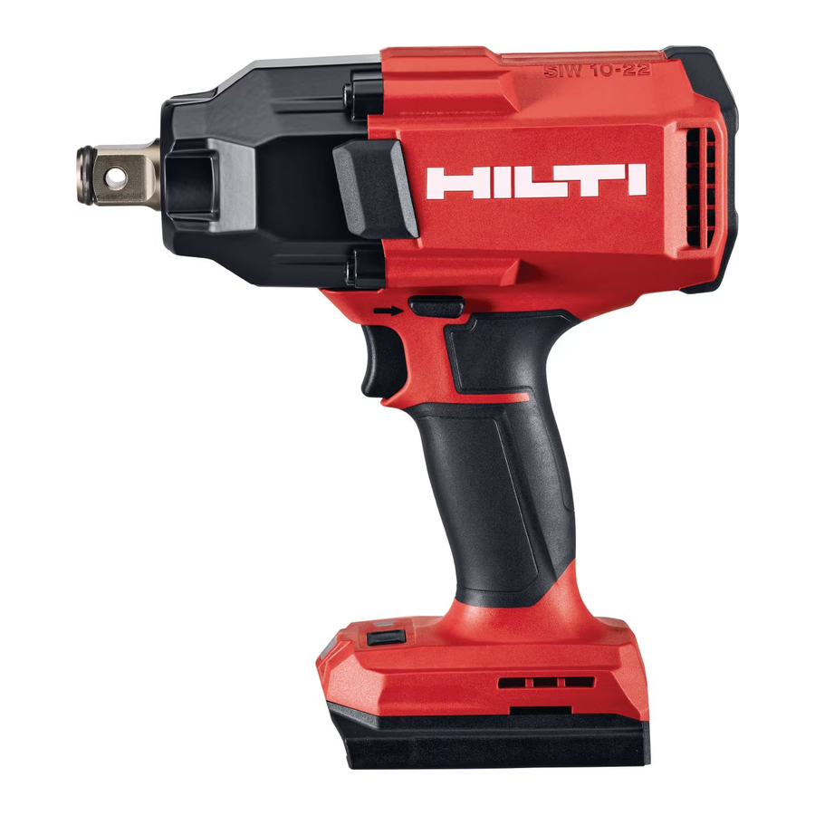 HILTI Nuron SIW 1022 - Cordless Impact Wrench Manual