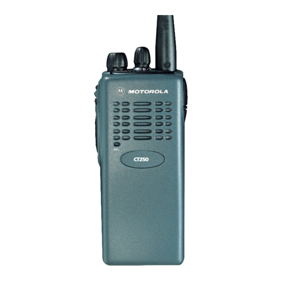 User Manuals: Motorola CT150 Portable Two-Way Radio