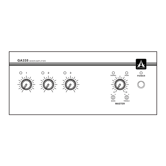 A SYSTEMS GA335 User Manual