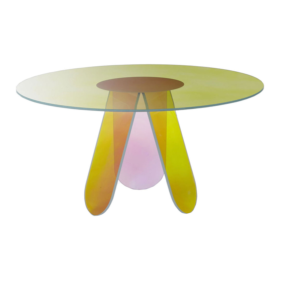 Glas Italia SHIMMER tavoli Assembling And Use Instruction