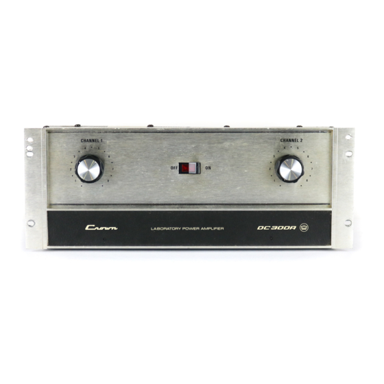 Crown DC-300A Instruction Manual