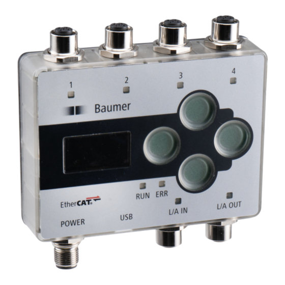 Baumer OE60 Description Of Functions