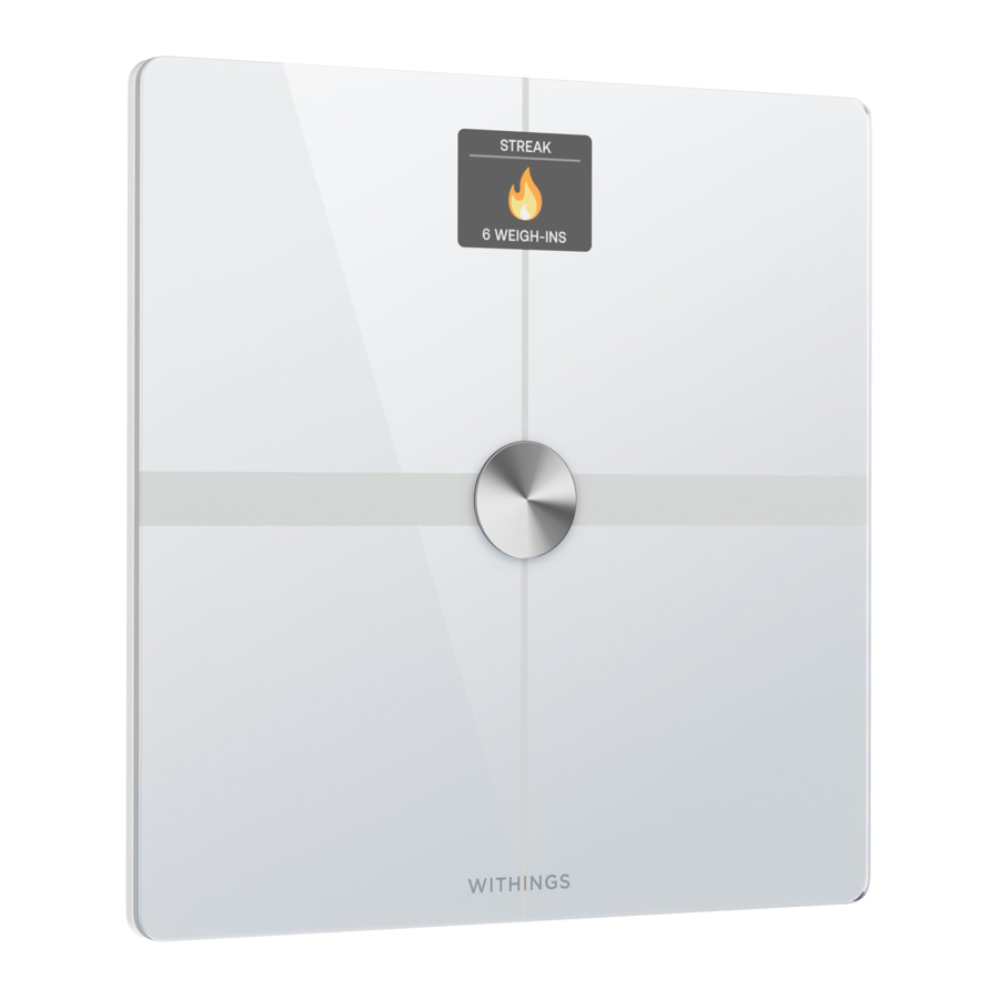Withings Body Smart, WBS13-White-All-ROW Manual
