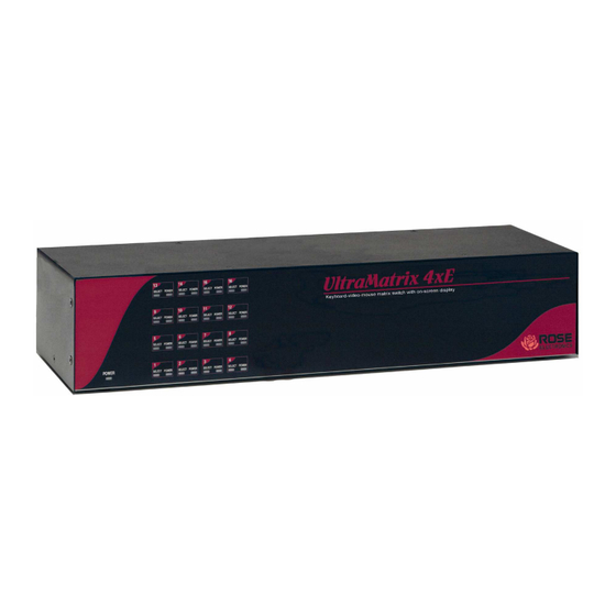 Rose electronics ULTRAMATRIX 4xE Installation And Operation Manual