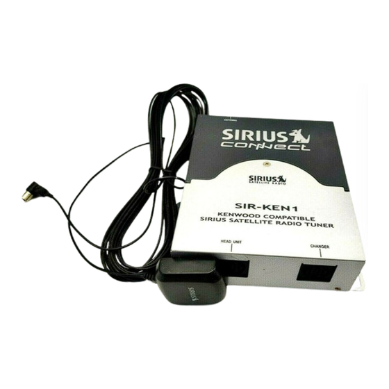 Sirius Satellite Radio SIRIUS SiriusConnect SIR-KEN1 Manual D'installation