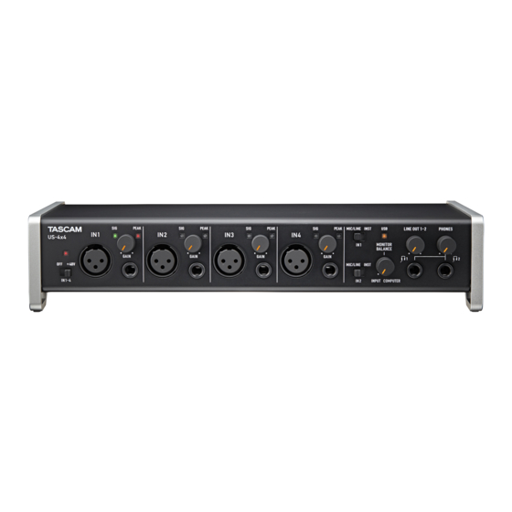 Tascam TRACKPACK 4x4 Quick Starter Manual