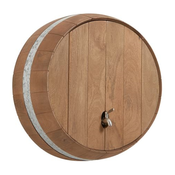 Pottery Barn Wall Barrel Dispenser Mounting Instruction