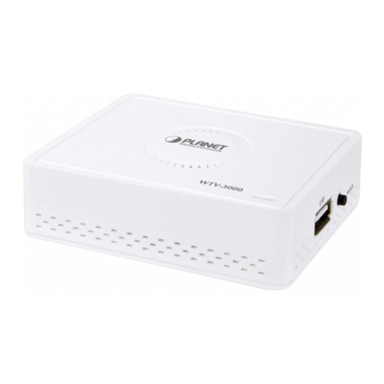 Planet WTV-3000 Quick Installation Manual