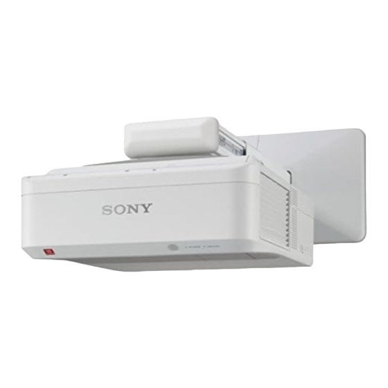 Sony VPL-SW526C Operating Instructions Manual