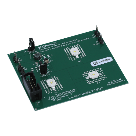 Texas Instruments TPS61165EVM-283 User Manual