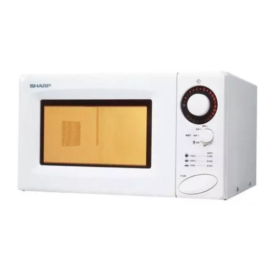 Sharp R-208 Operation Manual With Cookbook