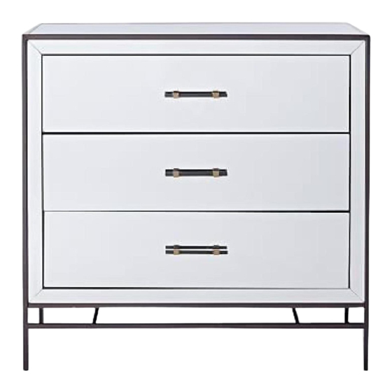West Elm Mirrored dresser 3 drawers Mirror 961508 Assembly Instructions