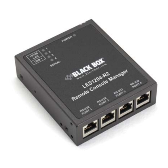 Black Box LES1202A Console Server 2-Port Manuals