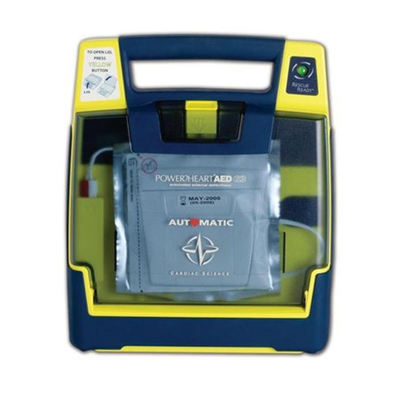 Cardiac Science POWERHEART AED G3 9300E Quick Reference Manual