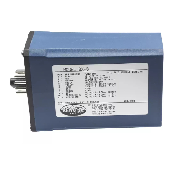 Reno A&E BX Series Operating Instructions