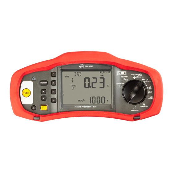 Beha-Amprobe Telaris ProInstall-100-EUR User Manual