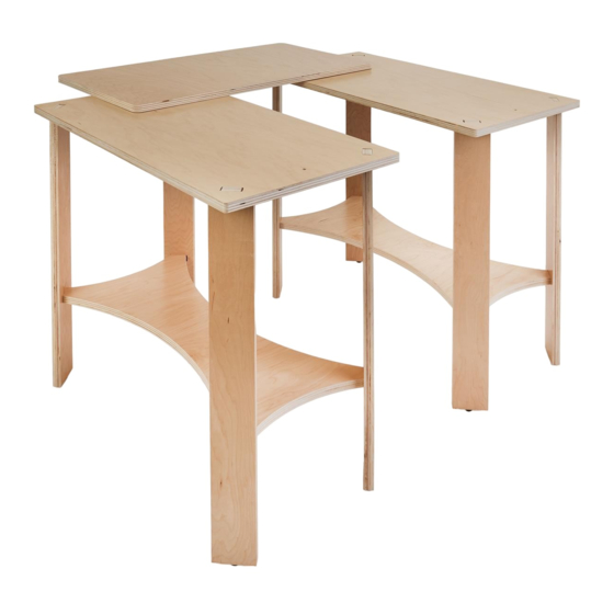 DANDELION DBATS2WC Modular Wooden Table Manuals