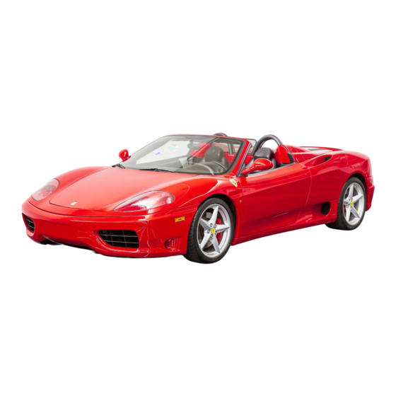 Ferrari 2001 360 Spider Owner's Manual