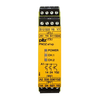 Pilz PNOZ e1vp 10 Operating Instructions Manual