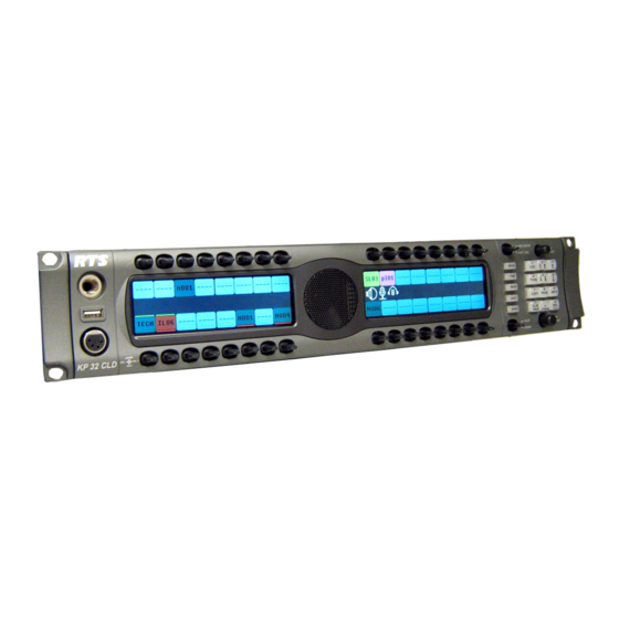 RTS KP 32 CLD User Manual