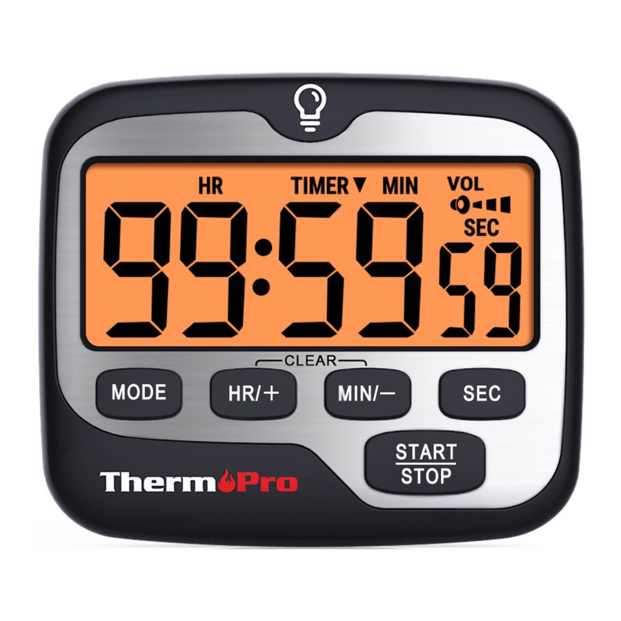 ThermoPro TM-01 - Digital Kitchen Timer Manual