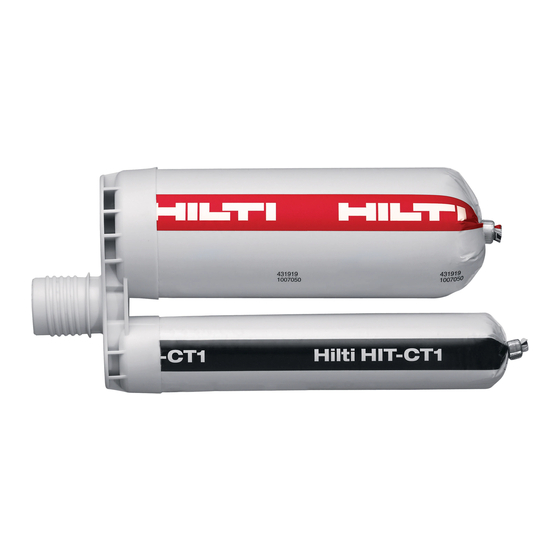 Hilti HIT-CT 1 Instructions For Use Manual