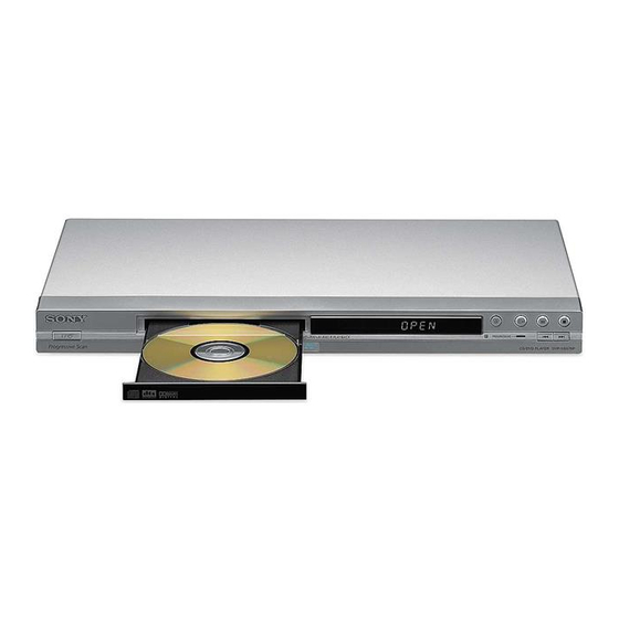 Sony DVP-NS575P Manuals