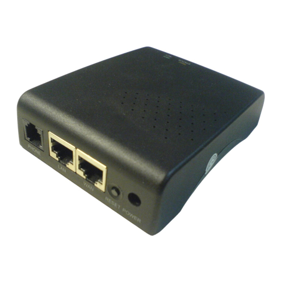 PalmMicro PA168V SIP FXS Setup Manual