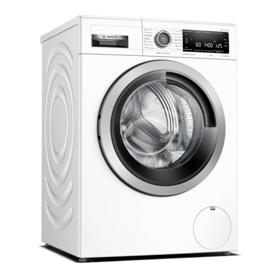 Bosch WAV28M40AU User Manual And Installation Instructions