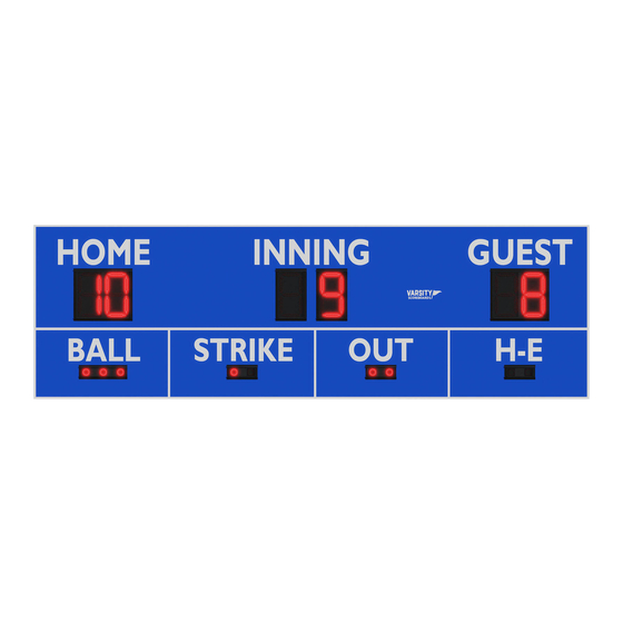 VARSITY Scoreboards 3385 Installation Manual