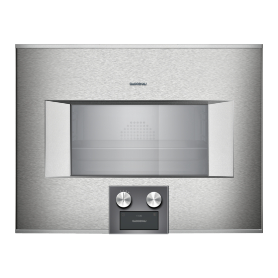 Gaggenau BS45 111 Series User Manual And Installation Instructions