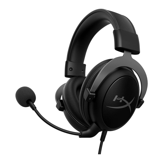 HyperX Cloud Core Quick Start Manual