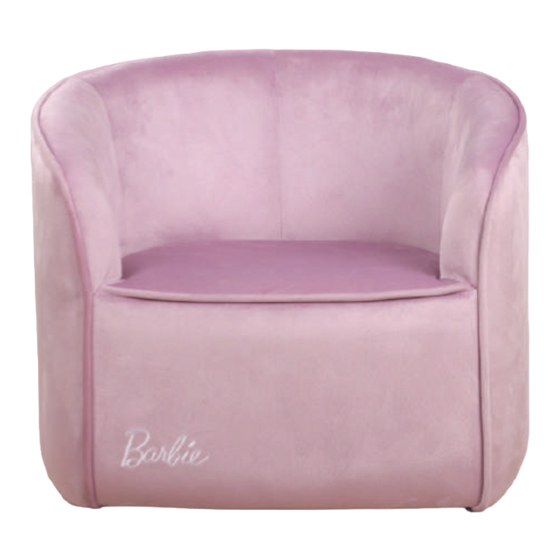 Evolur Barbie Be Bold Be You Kid's Sofa Owner's Manual